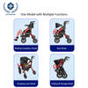 Premium Dual-Mode Aluminum Frame Mobility Cart with Seat Storage 136kg Capacity
