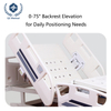 Manual Double-Crank Nursing Bed with 75° Backrest & 20° Leg Lift - 800lbs Heavy-Duty Frame, Full-wrap Angle Indicator Guardrails & Gas-Spring Lift (195x90cm)