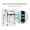 6-Position Adjustable Folding Walker with Shower Seat - 2.5kg Lightweight Aluminum Rollator | 300lb Capacity & Dual-Mode Design for Bathroom/Home/Rehab Use