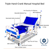5-Function Manual Hospital Bed with Anti-Slide Backrest & Trendelenburg Positioning - 45° Turnover Assist, Detachable Bedpan & Silent Casters for Elderly/Paralyzed Patient Care