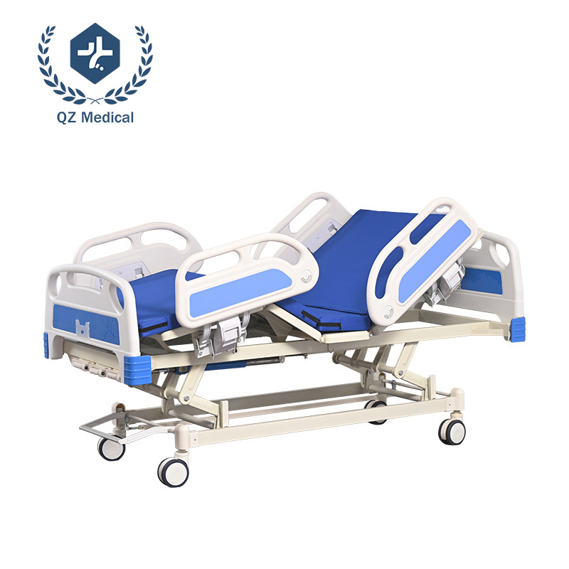 75° Manual Nursing Bed with Reinforced Cold-Rolled Steel Frame & Waterproof Mattress - 3-Crank Adjustable Hospital Bed for Elderly/Paralyzed Patients, ABS Headboard & Central Brake Casters