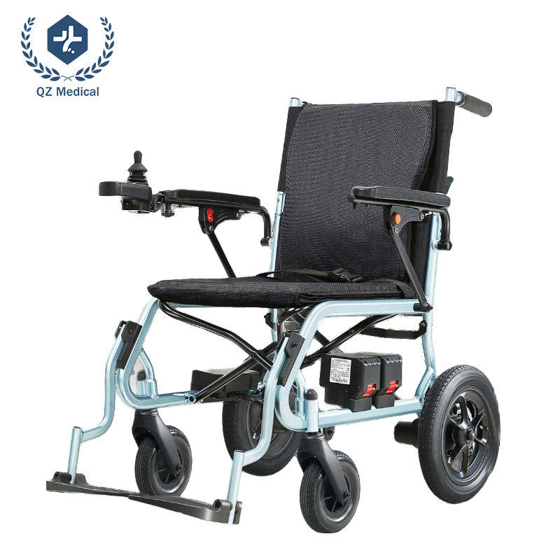Ultra Lightweight Foldable Electric Wheelchair with Removable Lithium Battery for Travel and Home Care
