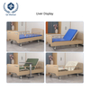 Wooden Perforated Double-Roll Nursing Bed with Adjustable Backrest & Leg Elevation