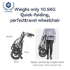 Ultra-Light Aluminum Folding Wheelchair 10.5kg One-Step Fold 360° Armrest
