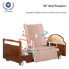 Multi-Function Electric Nursing Bed with 90° Rotation & Turn Assist - Solid Wood Hospital Bed for ElderlyParalyzed Patients, Silent Casters & 6cm Mattress, HomeHospital Use