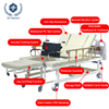 Anti-Rollover Wheelchair Convertible Bed with Fall-Proof Backrest & Split-Function Design - ISO 13485 Certified Nursing Bed for Bedridden/Elderly Care, 2120mm Steel Frame & Toilet Assistant System