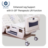 Manual Double-Crank Nursing Bed with 75° Backrest & 20° Leg Lift - 800lbs Heavy-Duty Frame, Full-wrap Angle Indicator Guardrails & Gas-Spring Lift (195x90cm)