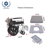 3-in-1 Shower Commode Wheelchair Aluminum Frame 100kg Capacity Foldable Bathroom Mobility Chair