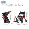 Premium Dual-Mode Aluminum Frame Mobility Cart with Seat Storage 136kg Capacity
