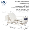 Professional Triple-Crank Nursing Bed - 85° Backrest & 40° Leg Lift, 250kg Capacity with Foldable Aluminum Guardrails & Silent Casters (2150x1030mm, EN 60601-2-52 Certified)