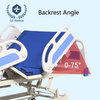 75° Manual Nursing Bed with Reinforced Cold-Rolled Steel Frame & Waterproof Mattress - 3-Crank Adjustable Hospital Bed for Elderly/Paralyzed Patients, ABS Headboard & Central Brake Casters