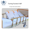 Manual 3-Function Nursing Bed with 85° Backrest & Bedpan Assist - Heavy-Duty Cold-Rolled Steel Frame, Foldable Guardrails & Silent Casters for ElderlyParalyzed Patients