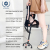 Ankle Fracture Crutch with Non-Slip Quad Base & Hands-Free Design - 330lbs Heavy Duty Adjustable Knee Walker for Leg Injury Recovery, Aluminum Alloy & EVA Padding (150-190cm Height)