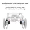 Foldable Electric Wheelchair 15km Long Range | 200W Brushless Motor & IP67 Battery | 18kg Lightweight with 10.5" All-Terrain Wheels for Elderly/Disabled
