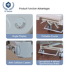 Product Title: Manual Three-Function Nursing Bed with Angle Display & Height Adjustment