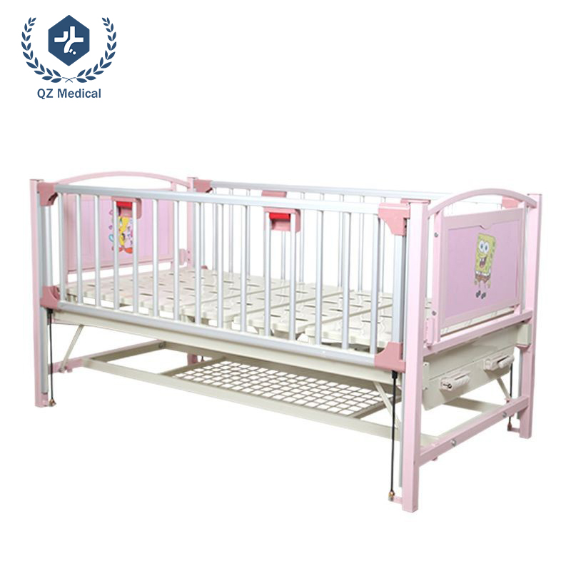 Manual Pediatric Nursing Bed with Adjustable Side Rails for Hospital and Home Care Use