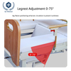 Manual 3-Function Nursing Bed with 85° Backrest & Bedpan Assist - Heavy-Duty Cold-Rolled Steel Frame, Foldable Guardrails & Silent Casters for ElderlyParalyzed Patients