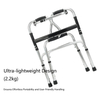 6-Position Adjustable Folding Walker with Shower Seat - 2.5kg Lightweight Aluminum Rollator | 300lb Capacity & Dual-Mode Design for Bathroom/Home/Rehab Use