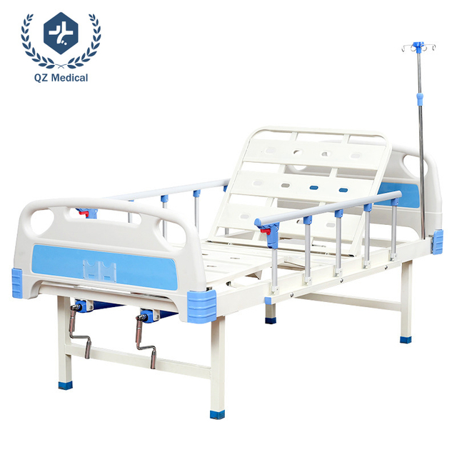 Dual Crank Adjustable Hospital Bed with 250kg Capacity & ISO 9001/13485 Certified - 80° Backrest & 40° Leg Tilt for Elderly/Paralyzed Patients, Steel-Wood Composite Frame & Antibacterial Mattress