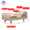 Wooden Perforated Double-Roll Nursing Bed with Adjustable Backrest & Leg Elevation