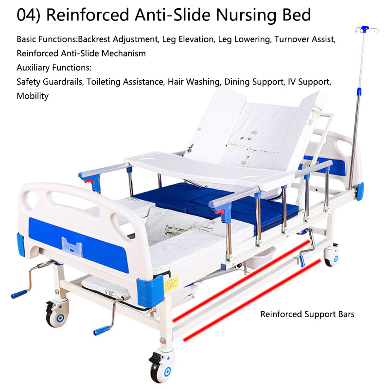 Reinforced Anti-Slide Nursing Bed