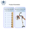 Aluminum Adjustable Four-Point Cane Dual-Bend Handle 180lb