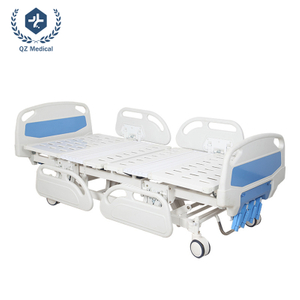 5-Function Manual Hospital Bed - 75° Backrest/25° Leg Lift, Tilting Base & Height Adjustable (450-750mm), Reinforced Cold-Rolled Steel Frame with Drop Rails - 250kg Capacity​​