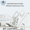 Electric Triple-Function Adjustable Medical Bed – 0-70° Backrest, 0-25° Leg Lift, 430-700mm Height, Hydraulic Guardrails & Silent Casters for Elderly Care & Long-Term Bedridden Patients