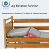 Manual 2-Function Home Care Bed with 75° Backrest & Waterproof Mattress - Adjustable Solid Wood Bed for ElderlyBedridden Patients, Silent Casters & 6cm Ventilated Mattress Included
