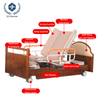 Smart Electric Nursing Bed with 90° Rotation & Turn Assist - Motorized Hospital Bed for Elderly/Long-Term Care, Steel-Wood Frame & Silent Casters, 6cm Thick Mattress & Remote Control