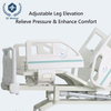 Electric Triple-Function Adjustable Medical Bed – 0-70° Backrest, 0-25° Leg Lift, 430-700mm Height, Hydraulic Guardrails & Silent Casters for Elderly Care & Long-Term Bedridden Patients