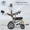 Foldable Electric Wheelchair with Quad Safety System - Remote Control Recline, Airline-Approved & EABS Brakes, 24V Lithium Battery W/ 6 Protections, 250KG Capacity (74x62x35cm Folded)​​