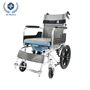 3-in-1 Shower Commode Wheelchair Aluminum Frame 100kg Capacity Foldable Bathroom Mobility Chair