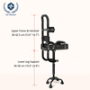 Ankle Fracture Crutch with Non-Slip Quad Base & Hands-Free Design - 330lbs Heavy Duty Adjustable Knee Walker for Leg Injury Recovery, Aluminum Alloy & EVA Padding (150-190cm Height)