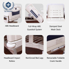 Manual Double-Crank Nursing Bed with 75° Backrest & 20° Leg Lift - 800lbs Heavy-Duty Frame, Full-wrap Angle Indicator Guardrails & Gas-Spring Lift (195x90cm)