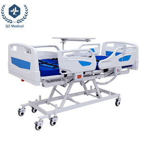 5-Motor Electric Hospital Bed with Silent Casters & Adjustable Positions (ISO Certified) - 225cm ICU/Homecare Medical Bed with Trendelenburg & Standing Assist