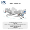 Professional Manual Three Crank Hospital Bed 200kg Capacity ABS Bed Boards PP Guardrails Medical Grade Casters