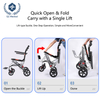Premium Lightweight Travel Wheelchair 6061 Aluminum Frame One-Step Folding