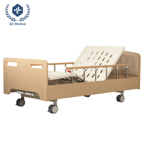 Wooden Perforated Double-Roll Nursing Bed with Adjustable Backrest & Leg Elevation