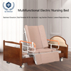 Multi-Function Electric Nursing Bed with 90° Rotation & Turn Assist - Solid Wood Hospital Bed for ElderlyParalyzed Patients, Silent Casters & 6cm Mattress, HomeHospital Use