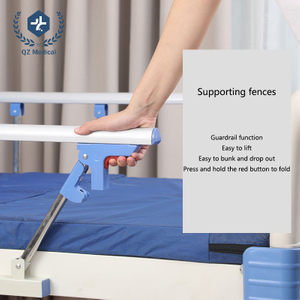 Dual Crank Adjustable Hospital Bed with 250kg Capacity & ISO 9001/13485 Certified - 80° Backrest & 40° Leg Tilt for Elderly/Paralyzed Patients, Steel-Wood Composite Frame & Antibacterial Mattress