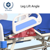 75° Manual Nursing Bed with Reinforced Cold-Rolled Steel Frame & Waterproof Mattress - 3-Crank Adjustable Hospital Bed for Elderly/Paralyzed Patients, ABS Headboard & Central Brake Casters