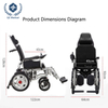 Elderly Electric Wheelchair 150kg Capacity 160 Degree Recline EABS Braking System 500W Dual Motor Foldable Medical Mobility Chair