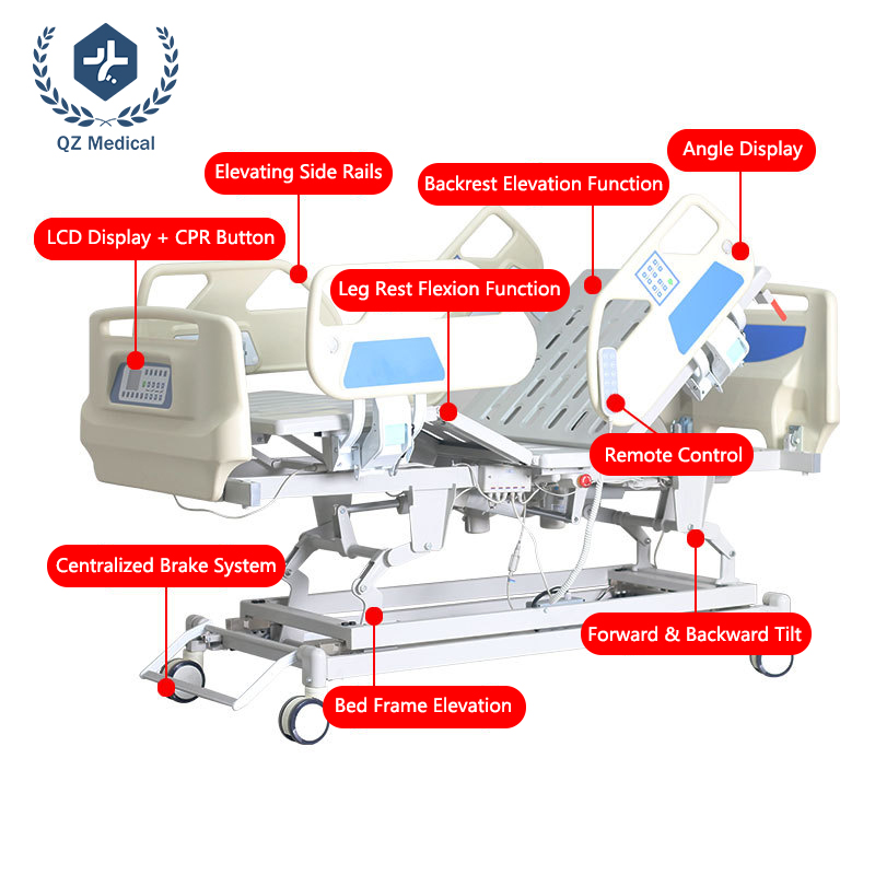Hospital bed side guardrail complying with IEC 60601-2-52 entrapment safety standards