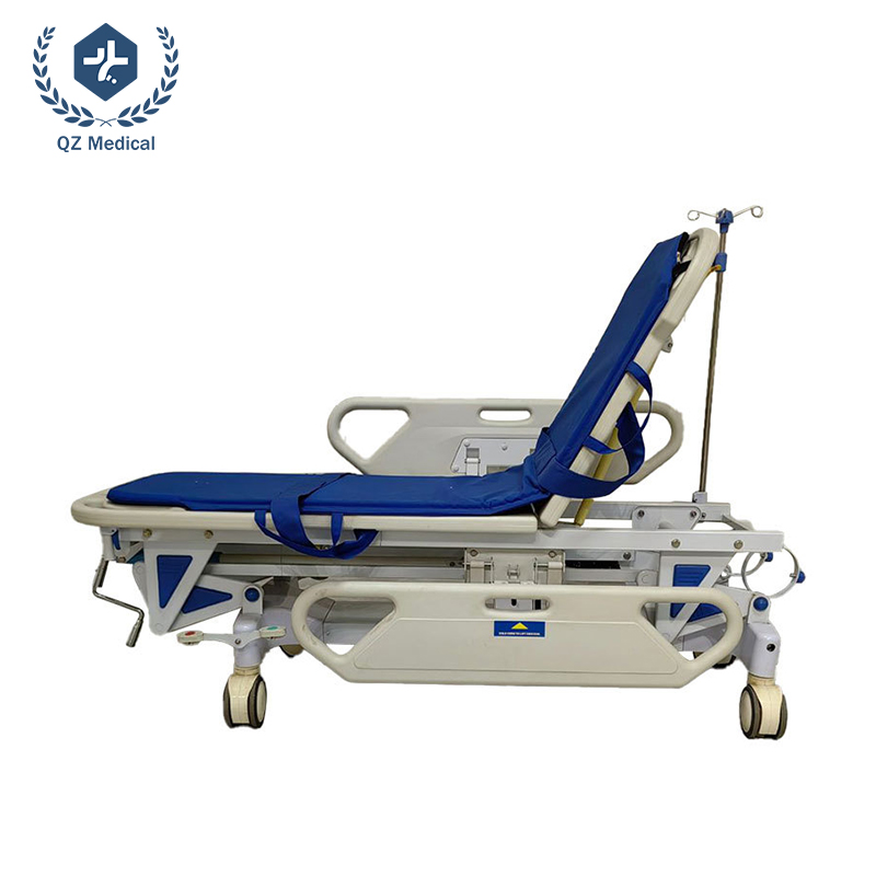 Hydraulic patient transfer stretcher with 550 to 900 mm height elevation for hospital ER