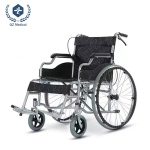 Powder Coated Steel Frame Manual Wheelchair with Solid Wheels for Daily Care Use