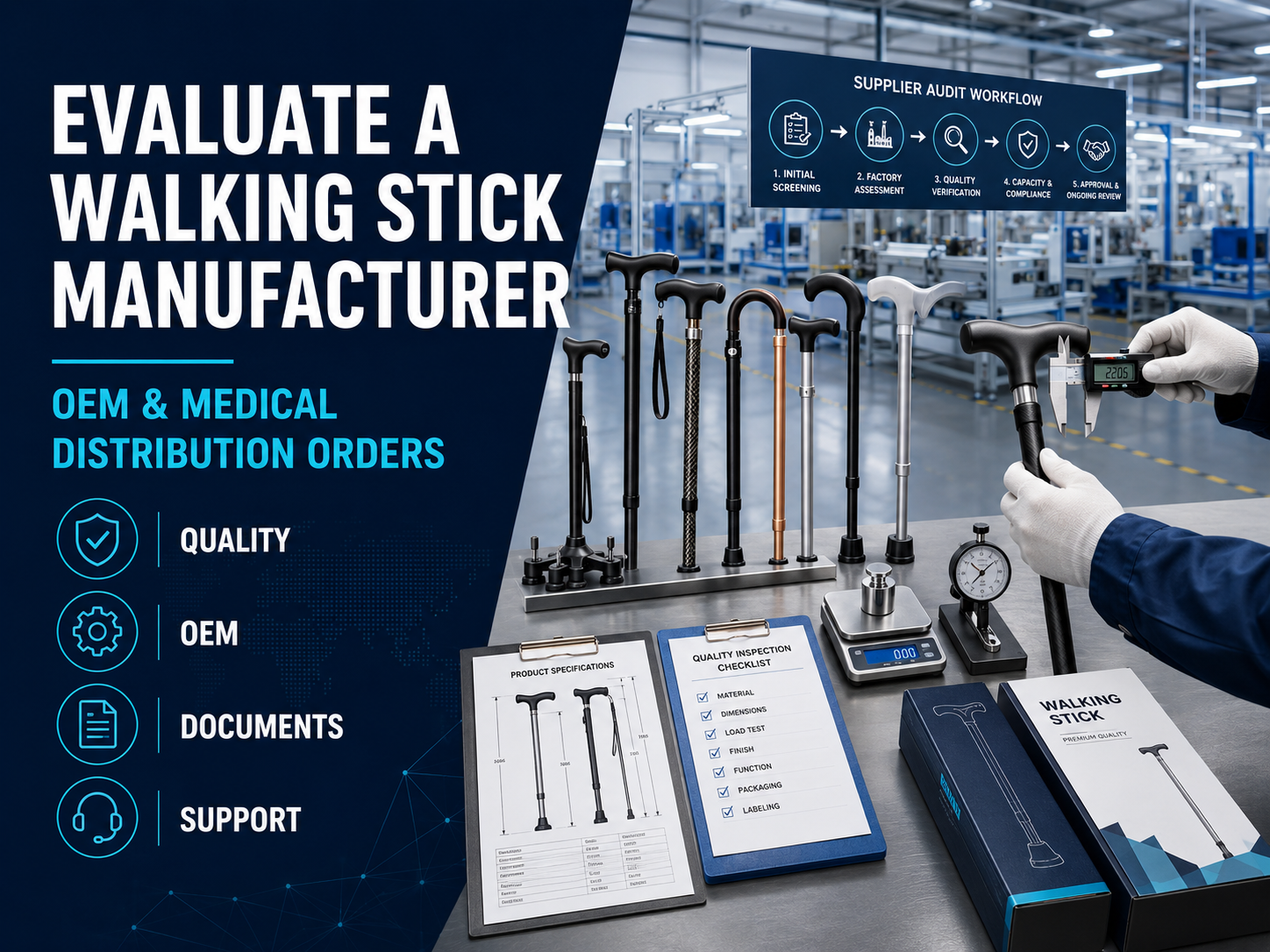 How to Evaluate a Walking Stick Manufacturer for OEM and Medical Distribution Orders