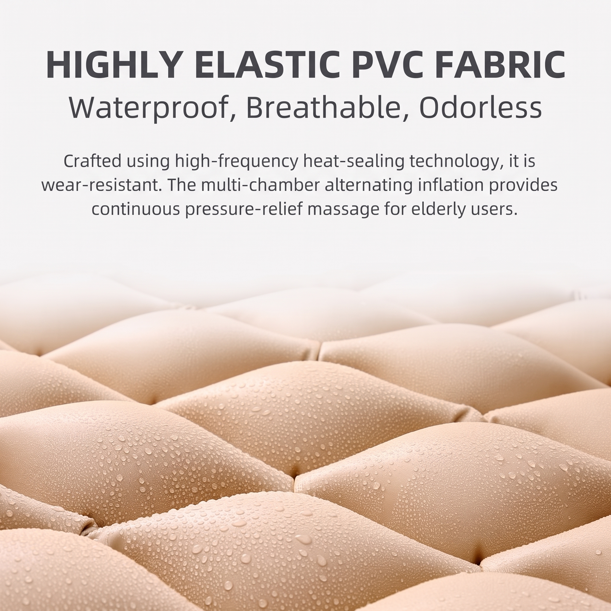 Waterproof and vapor permeable zippered top cover for anti bedsore mattress wholesale