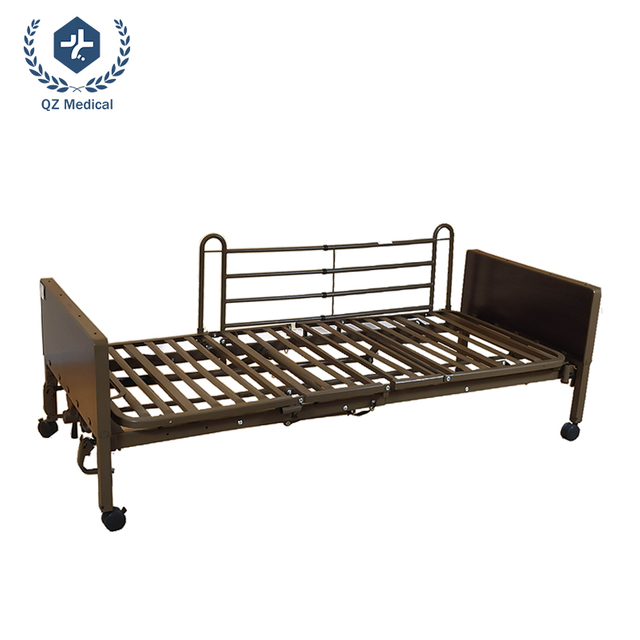Manual Three Crank Homecare Bed with Metal Slat Deck